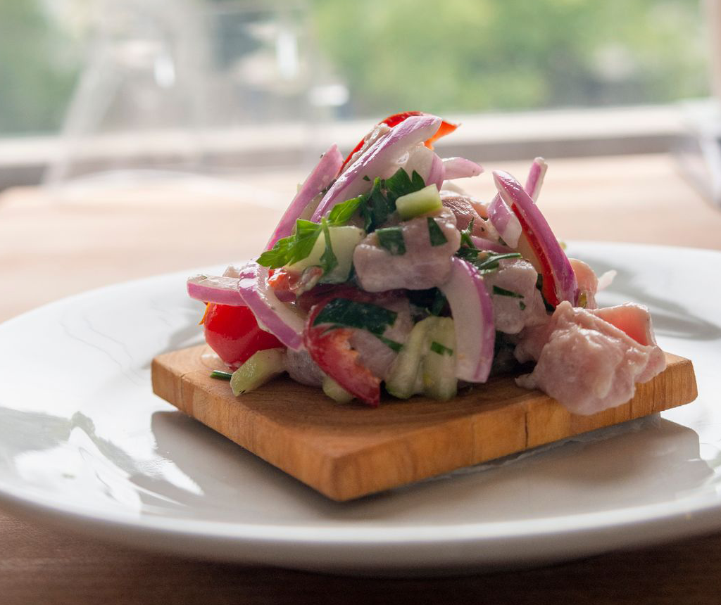 Coconut Milk and Fresh Herbs Yellowfin Salad