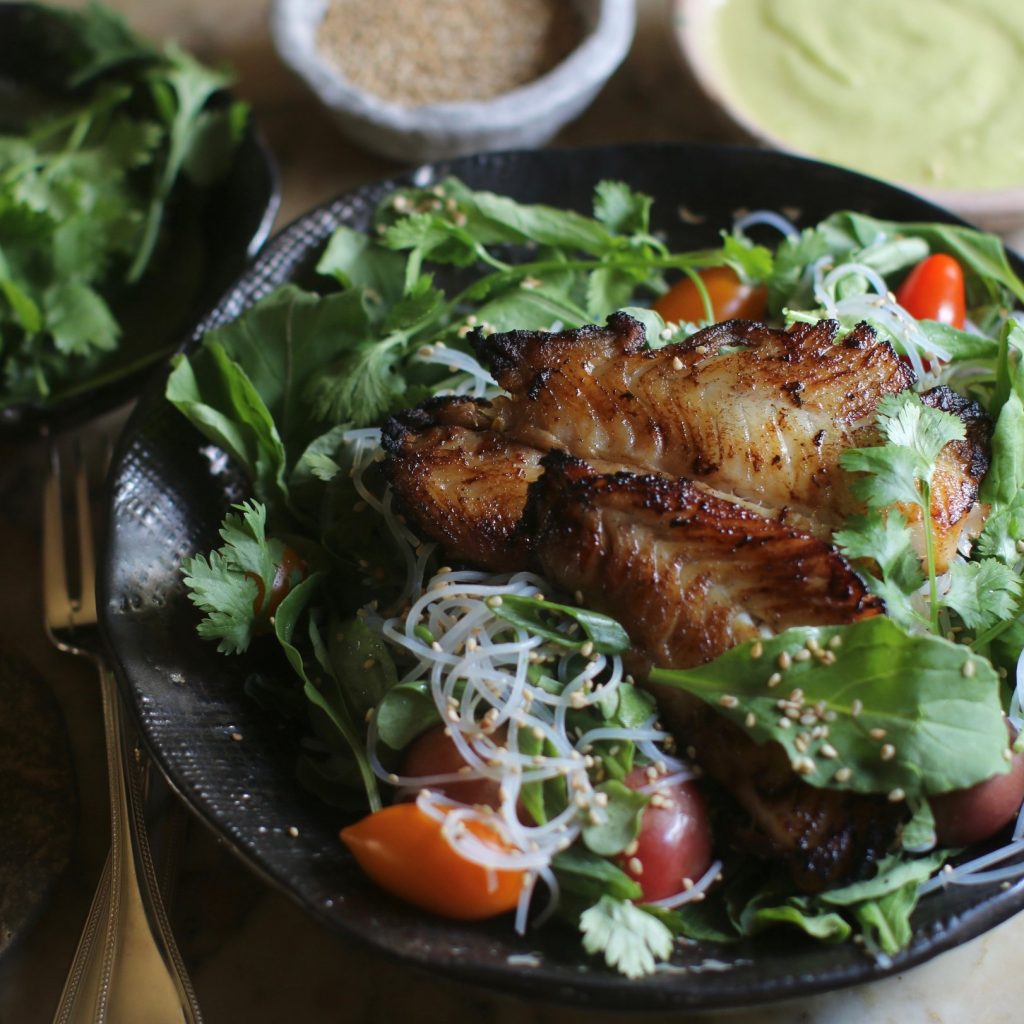 Thai Speckled Trout with Green Onion Dressing